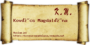 Kovács Magdaléna névjegykártya