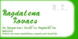 magdalena kovacs business card